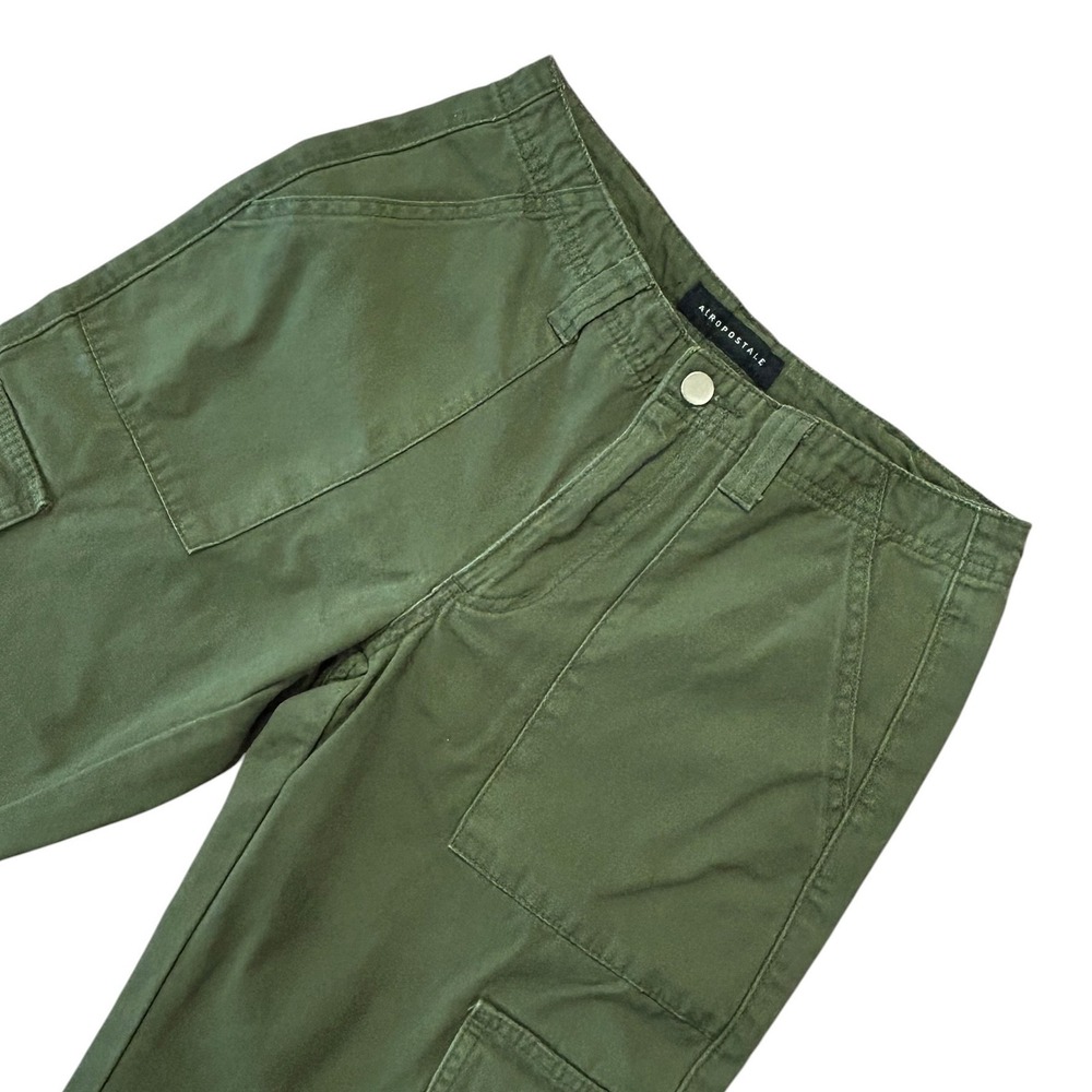 Aeropostale Womens Low Rise Flareβ Utility Cargo Pants Olive Green Size S